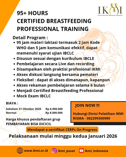Pelatihan 95+ Hours Certified Breastfeeding Professional Training Batch 1